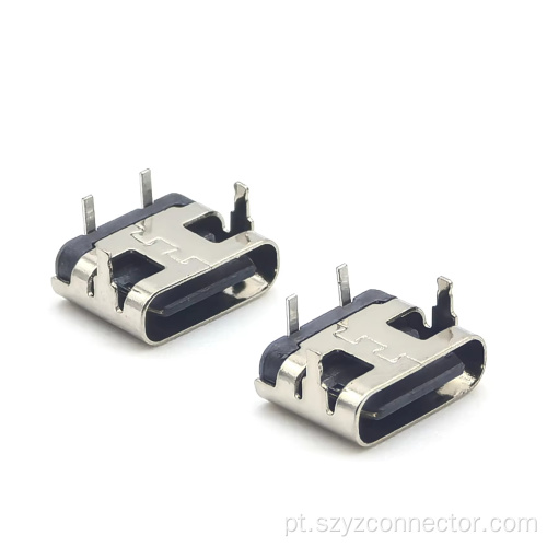 Conector USB TIPO C Placa de inserção de 90 graus 2P